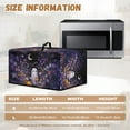 thumbnail image 5 of TSOVTHRID Ghost Pumpkin Violet Floral Print Microwave Oven Cover Dust Cover for Microwave Oven Halloween Decor Universal Small Appliance Covers Fingerprint Protection, 20.9"W x 15.7"D x 12.4"H, L, 5 of 7
