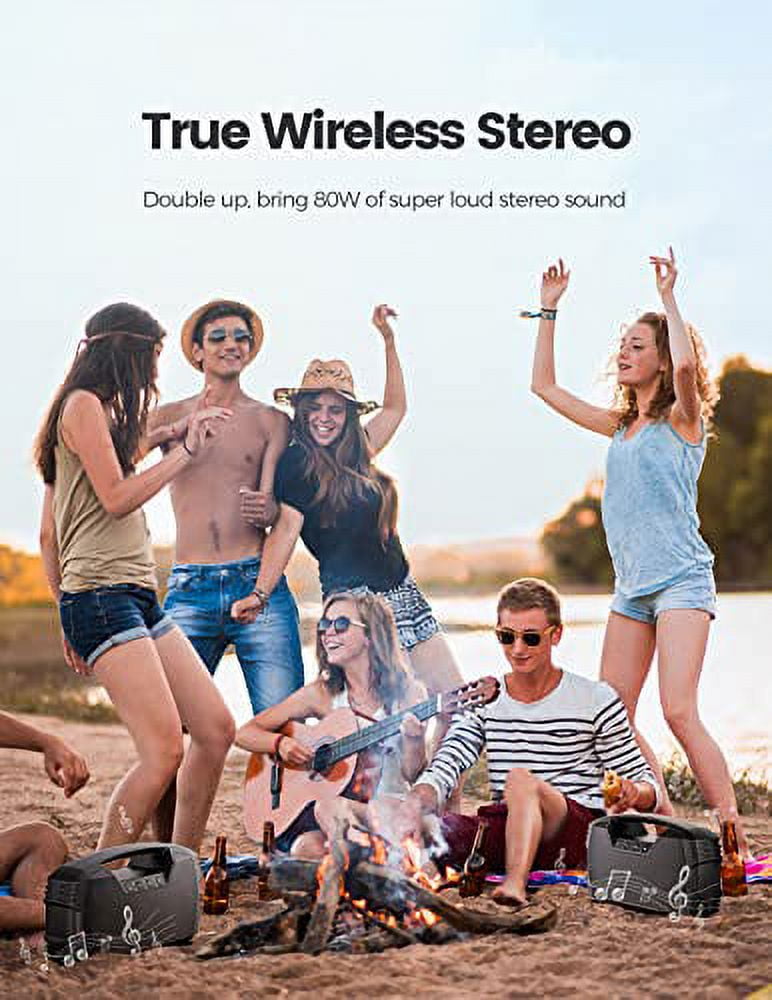 Houl Zallee Bluetooth Portable Speaker, 40W, Black, E86