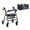 Blue Dragonfly Flower, variant on COEQINE Rollator Walker Seat and Backrest Covers with Folding Accessories Bag 3 Pack Set, Easy to Install Rollator Walker Accessories Gifts for Seniors, Cherry Blossom Black