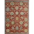 thumbnail image 2 of EORC Rust Hand-Knotted Wool Classic Floral Area Rug, 2 of 7