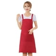 thumbnail image 5 of Qiopertar Under $5 H-Back Style Apron with Pocket, Adjustable Kitchen Apron for Women and Men, Polyester Cooking Apron, 5 of 5