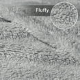 thumbnail image 4 of Exclusivo Mezcla Queen Size Flannel Fleece Blanket, Super Soft Velvet Plush Bed Blanket, 90x90 Inches, Light Grey, 4 of 7