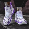 thumbnail image 5 of Bolognifi Men's Basketball Shoes Walking Running Breathable Comfortable Sneakers - PURPLE_11, 5 of 6