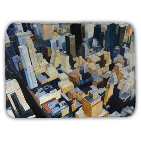 Begin Home Decor 5930-1724-CI257 17 x 24 in. High Top View York Bath Mat - Orange Cities Home Decor