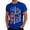 tshirts 24#Blue, variant on WAYUTE Men's 250th Anniversary USA Shirt National Flag Colors Patriotic Short Sleeve Crew Neck Tee Casual Holiday Independence Day T Shirts