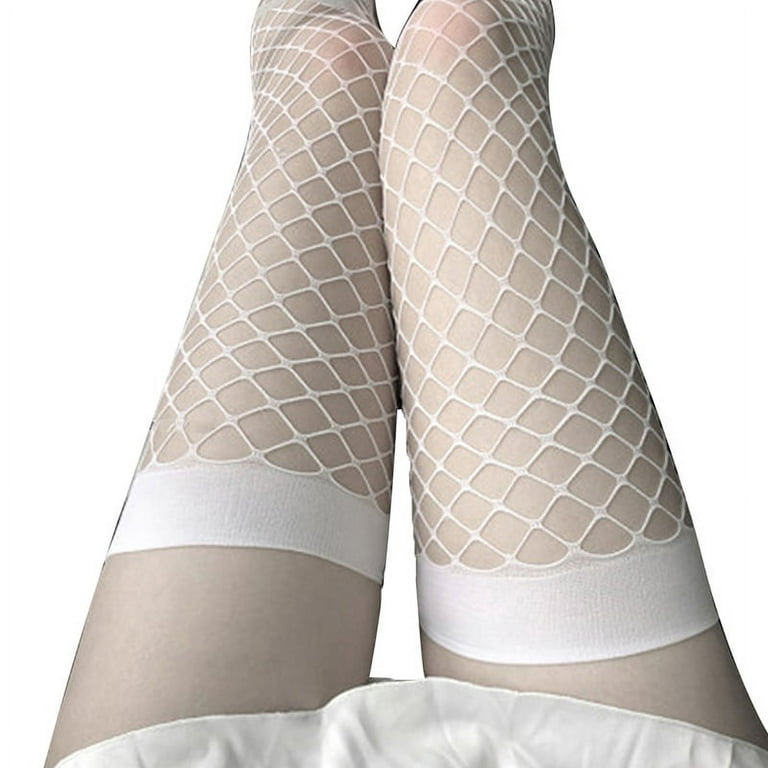 Fishnet Stockings Thigh High Over The Knee Stocking Net Tights Costume For  Cosplay Women Solid Color Plain Style New