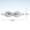 thumbnail image 5 of JewelersClub 0.925 Sterling Silver Infinity Friendship Ring for Women | Personalized You & Me Eternity Knot Symbol Band, 5 of 5