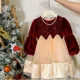 thumbnail image 5 of Vestido con forro de piel para niña de 2 a 7 años, vestido de princesa con mangas acampanadas y lentejuelas, ropa para niño de Otoño/Invierno, 5 of 6