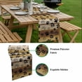 thumbnail image 5 of Cute Dog Claws Table Runner - 60 Inch Long, Kitchen Dining Table Runner Dresser Scarves, Farmhouse Brown Wooden Grain Puppy Pawprints Farmhouse Decor for Coffee Tables Wedding Party Banquet, 5 of 8
