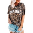 thumbnail image 3 of Cross-Border   European And American Spring/Summer New Women's Blouse  Madre Leopard Print Round Neck Short Sleeve T-Shirt For Women, 3 of 3