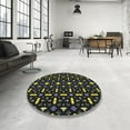 thumbnail image 3 of Ahgly Company Indoor Square Patterned Black Novelty Area Rugs, 4' Square, 3 of 6