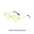 thumbnail image 3 of Jumpingount Gafas de sol con forma de corazón para mujer, traje de senderismo y acampada, gafas de protección solar, gafas para fiesta, banquete, Lentes Oro Verde, 3 of 6