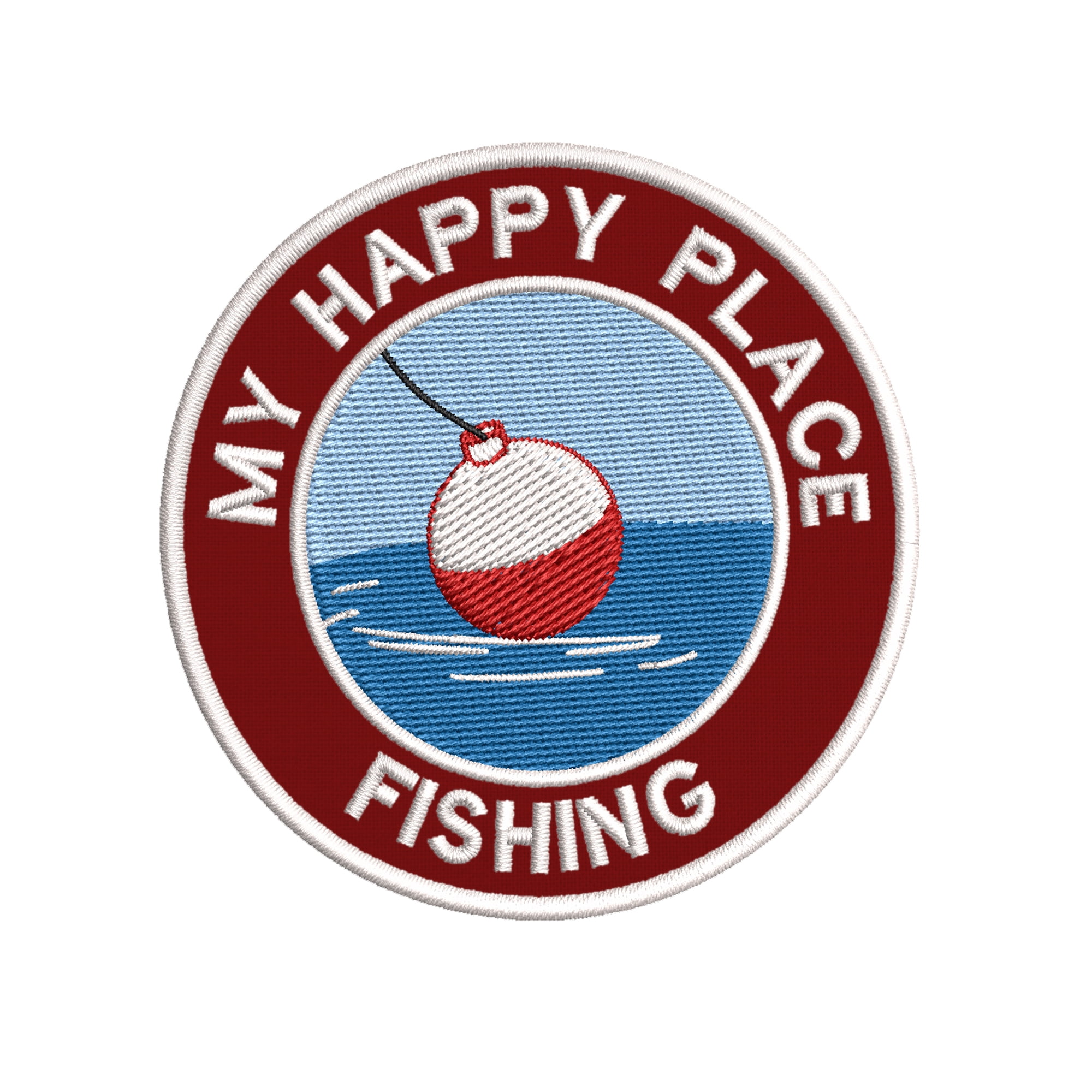 Iron on Applique Embroidered Patch 693680-B BlueGreen Stripe Bass Natural Fish Facing Right