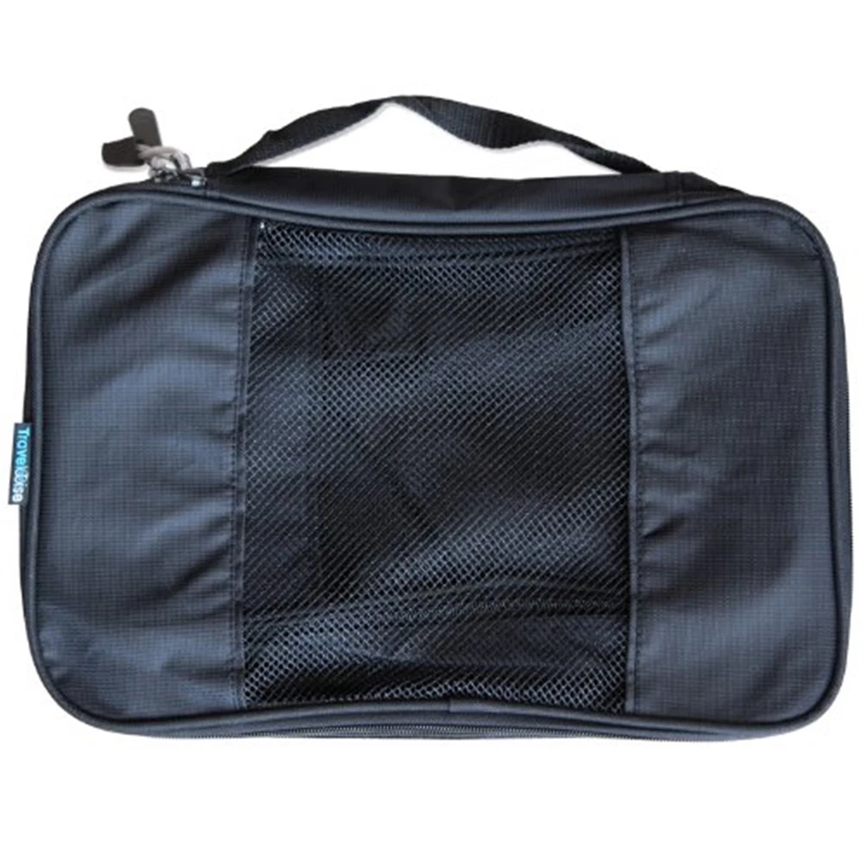 CIRCLE- Travelwise Nylon Luggage Organization Packing Cubes, Black, 3 Sizes