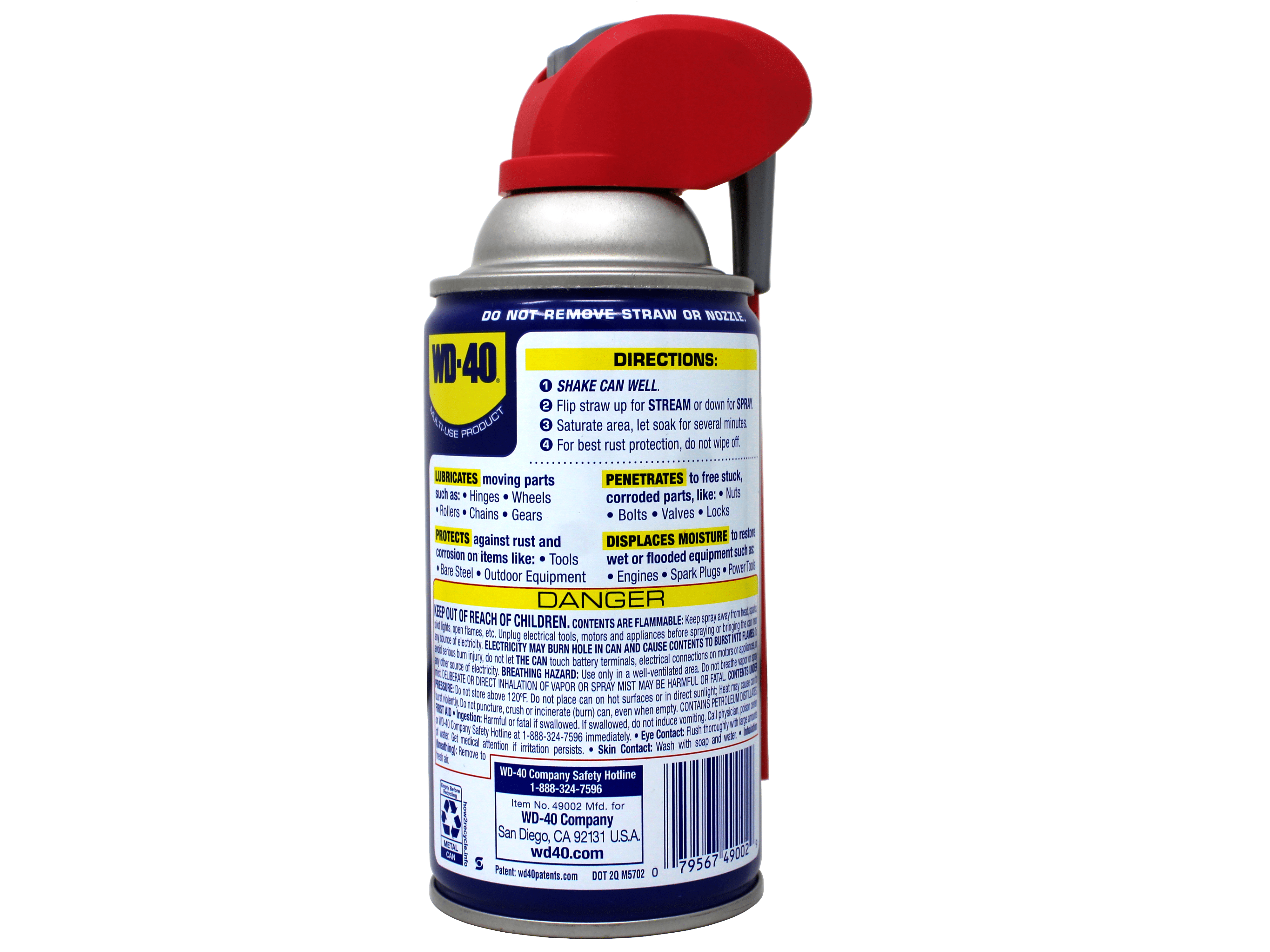 2 ~ Wd-40 Multi-Purpose Lubricant w/ Smart Straw - Spray Two Ways 490026 8 oz