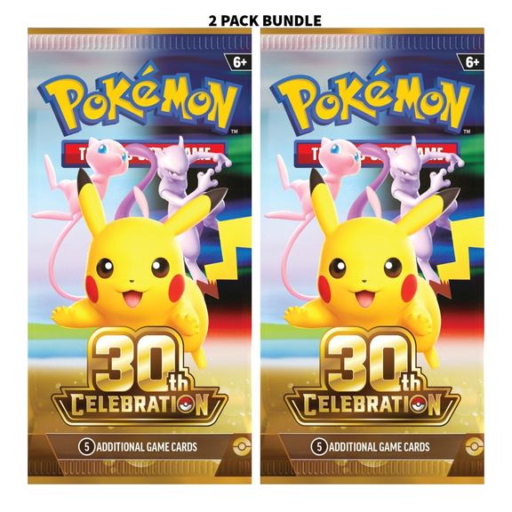 Pokemon TCG: 30th Celebration Booster Pack Bundle, Factory Sealed, 2-Pack