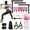 Black & Pink, variant on kisnbld Pilates Bar Kit, Portable Pilates Bar with Small Exercise ball & 3 Set of Resistance Bands, Exercise Equipment for Women Home Gym Yoga Workout
