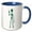 Blue/White, variant on 3drose, Cartoon Alien from Outer Space, 11oz Mug