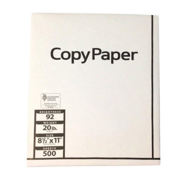 (6 pack) Pen+Gear Copy Paper, White, 8.5 x 11, 20 lb., 92 Bright, 750  Sheets