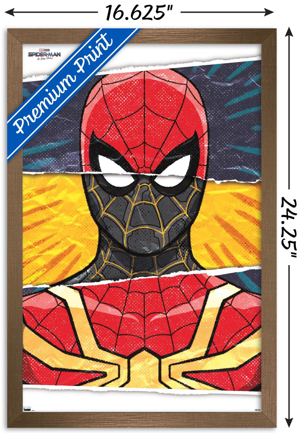 Marvel Spider-Man: No Way Home - Costume Trio 16.5" x 24.25" Framed Poster, by Trends International