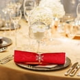 thumbnail image 3 of nipocaio Snowflake Napkin Rings Thanksgiving Christmas Napkin Holder Exquisite Household Rhinestone Napkin Rings Set for Christmas Wedding Dinner Party Table Decoration (Gold, 12), 3 of 5