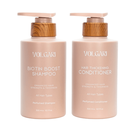 Volgari Scented Biotin Shampoo Conditioner Set – Promotes Hair Loss Protection & Thickening – Strengthens & Thickens for All Hair Types 20.2 Fl Oz