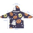 thumbnail image 7 of Halloween Ghost & Pumpkin Pattern Blanket Hoodies for Kids 6-13YR Oversize Wearable Blanket Hoodies for Boys Girls Teens, 7 of 7