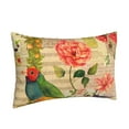 thumbnail image 2 of Binfone Vintage Bird Standard Size Pillowcase, Long Staple Pure Cotton Envelope Closure Pillow Cover,20"X30", 2 of 9