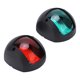 thumbnail image 4 of Luz LED de señal para yate y barco marino, lámpara de arco de navegación, luz roja y verde para tablero de barco, CC de 12V a 24V, 3W, color negro, 2 uds., 4 of 10