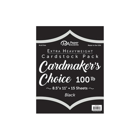 UPC: 0740512101832 | Paper Accents Cardstock 8.5 x 11  Cardmakers Choice 100lb Black 15pc