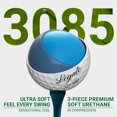 thumbnail image 2 of Pelotas de golf Legato LTX3085, cubierta de uretano de 3 piezas, compresión 85%, 2 of 9
