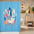 thumbnail image 2 of Erosebridal Goose Shower Curtain 72Wx84L for Girls, Tropical Surf Waterproof Bathroom Shower Curtain, 2 of 5