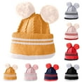 thumbnail image 5 of Diufon Toddler Kids Winter Hat Scarf Set Knitted Soft Hooded Scarves Unisex Baby Cute Windproof Warm Cap 2 in 1, 5 of 5