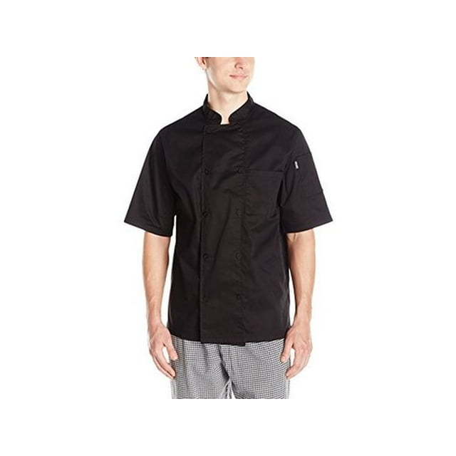 Chef Code Manteaux de Chef à Manches Courtes Unisexes Cool Breeze pour Hommes