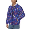 thumbnail image 3 of Zufioo Ice Hockey Players With Puck Print Men's Hooded Cardigan, Zip-up Long-Sleeved Sweatshirt Jacket Sportswear-Small, 3 of 5
