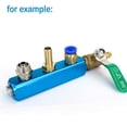 thumbnail image 4 of SENRISE Pneumatic Air Splitter Air Coupler Fast Connector Manifold Block 5 Port-9 Port Blue, 4 of 4