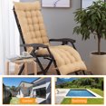 thumbnail image 4 of Eurhowing 19"×48"x3" Thick Rocking Chair Cushion, Double-Sided Recliner Chair Pad with Secure Ties, Foldable Lounge Chaise Cushion for Home, Beige, 4 of 9