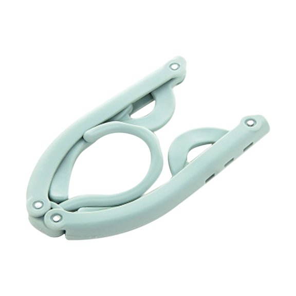 Kafsov Portable Foldable Plastic Coat Hanger, Travel and Home Use, Ideal for Hanging Sleeveless and Delicate Clothes Light blue