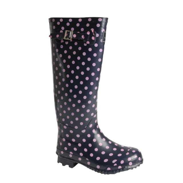 Lunar Bottes de Pluie en Caoutchouc à Pois pour Femmes