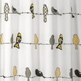 thumbnail image 3 of Rowley Birds Shower Curtain, 72\u201d W x 72\u201d L, Yellow & Gray - Colorful Floral Bird Pattern - Whimsical & Playful Bird Shower Curtain - Farmhouse, Coastal, & Boho Bathroom Decor, 3 of 5