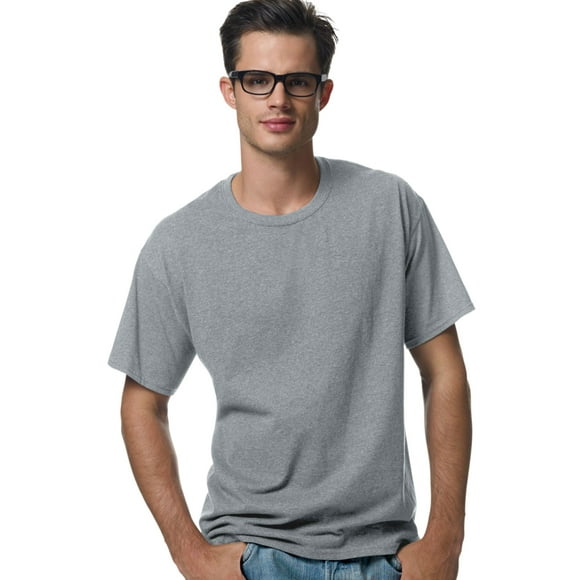 Hanes ComfortBlend EcoSmart Men`s Crewneck T-Shirt, XXL, Light Steel
