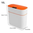 thumbnail image 5 of Tssuoun Smart Sensor Trash Can IPX5 Waterproof Automatic Induction Bathroom Garbage Bin Dustbin Rubbish Waste Bucket Living Room Orange White, 5 of 9