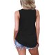 thumbnail image 5 of Camiseta sin mangas Chaleco con cordones con cuello en V Camiseta sin mangas de color sólido para mujer, Negro, S Yuarrent AP001796-01, 5 of 6