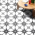 thumbnail image 2 of Moroccan Craft Masters Moroccan Handmade Cement Tile Jawhara Black/ White 8 Inches x 8 Inches, Floor/ Wall (Set Of 12) Set Of 12 Tiles, 2 of 5