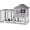 Gray（51.6"L x 25.2"W x 36.2"H）, variant on AivituvinIndoor Outdoor Rabbit Hutch, Large Bunny Cage Small Animal Houses & Habitats, Guinea Pig Cage with Removable Tray-Waterproof Roof (Grey)