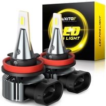 AUXITO H11(H8, H16) LED Fog Light Bulbs with CSP LED Chips 6500K White Lamps for Fog Lights or Daytime Running Lights DRL, Pack of 2