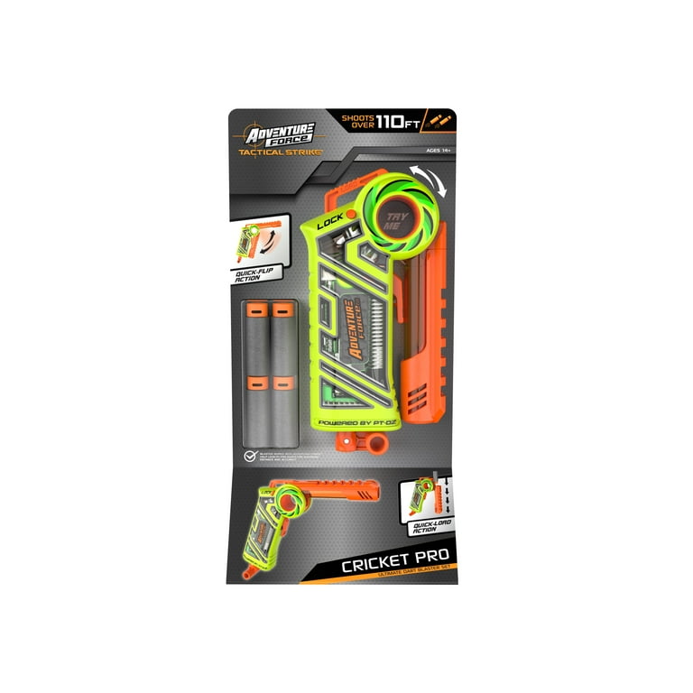 Adventure Force Cricket Pro Dart Blaster, Fires 110 ft, Compact