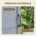 thumbnail image 2 of Lofka Outdoor Wooden Storage Cabinet with Potting Bench, Gray, Weatherproof Garden Work Station, Patio Tool Shed for Backyard, 2 of 10
