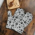 thumbnail image 5 of Cute Oven Mitts,Paw Prints and Bones Oven Mitt 2-Pack Set,Kitchen Gloves for Oven,Heat Resistant Oven Mitts 7.7"x12", 5 of 7