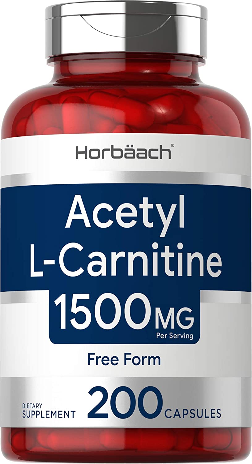 Acetyl LCarnitine 1500mg 200 Capsules ALCAR NonGMO, Gluten Free